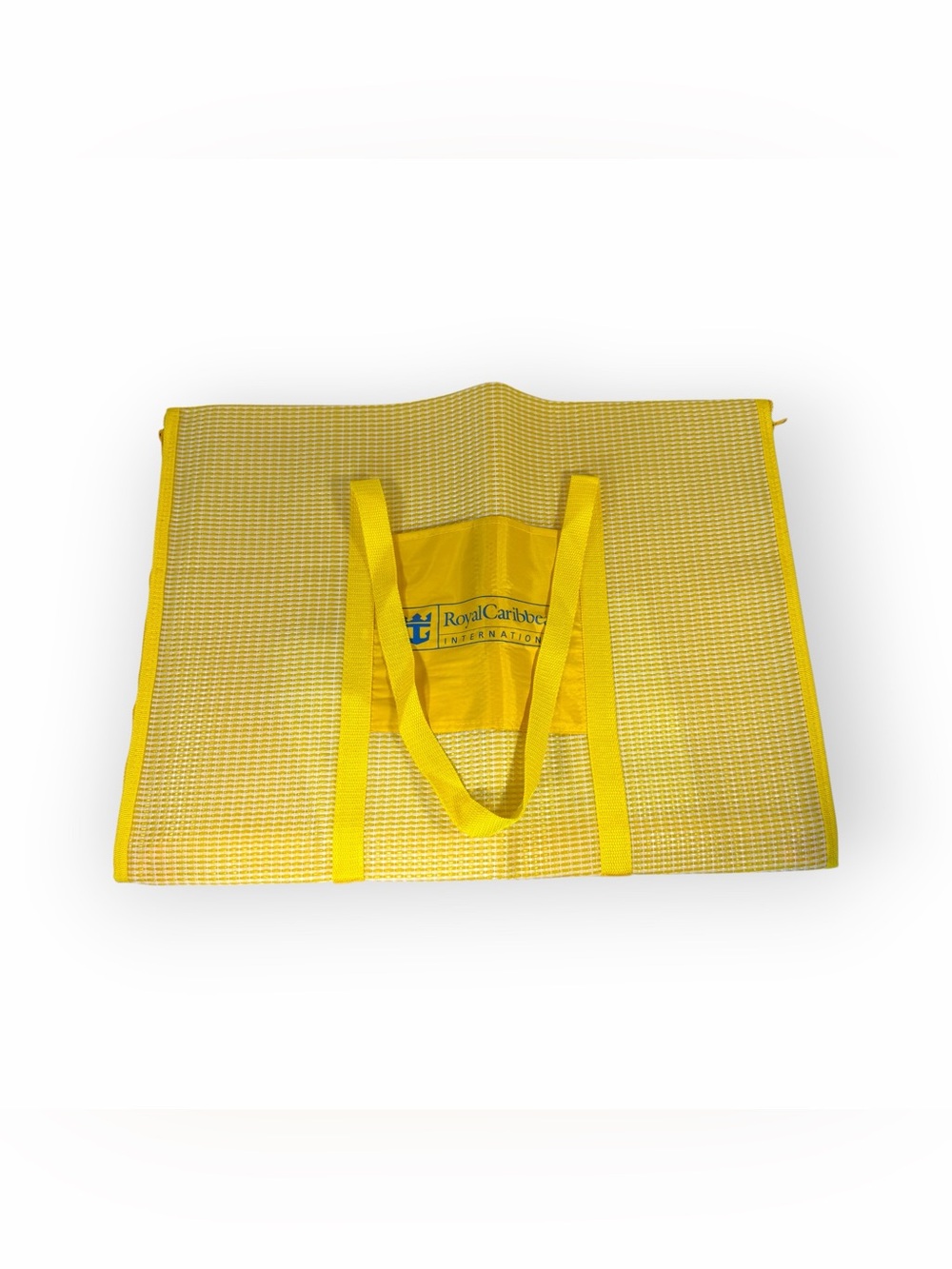 Royal Caribbean 2 In 1 Portable Beach Mat Tote Cruise Summer Water Yellow White